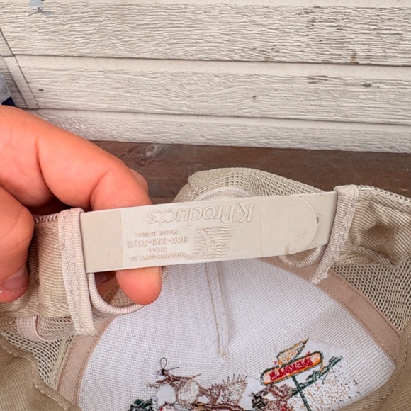 vintage DEKALB Ducks embroidered farming hat K PRODUCTS mesh beige - Picture 8 of 8